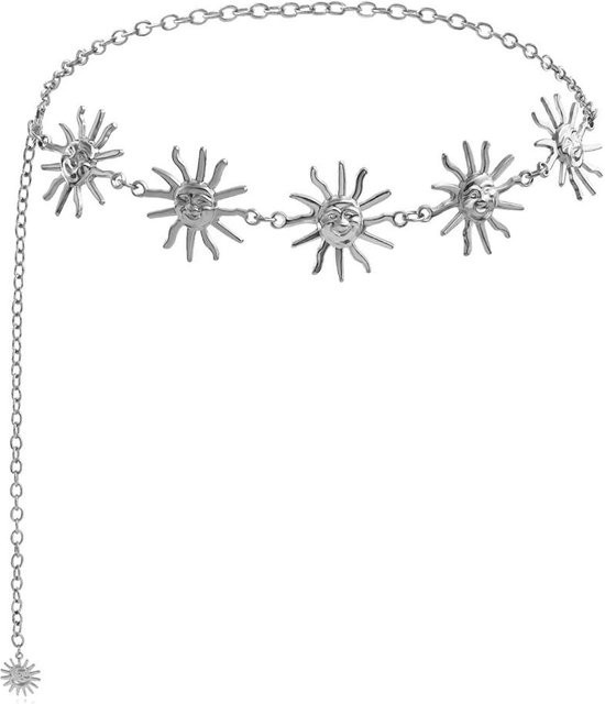 Taillenkette Ruidi bb, Quaste, Mond, grau, Damen, 105 cm - Bild 1