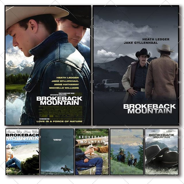 Selbstklebendes Filmplakat Brokeback Mountain als klassische Wandkunst-Dekoration in Multicolor - Bild 1