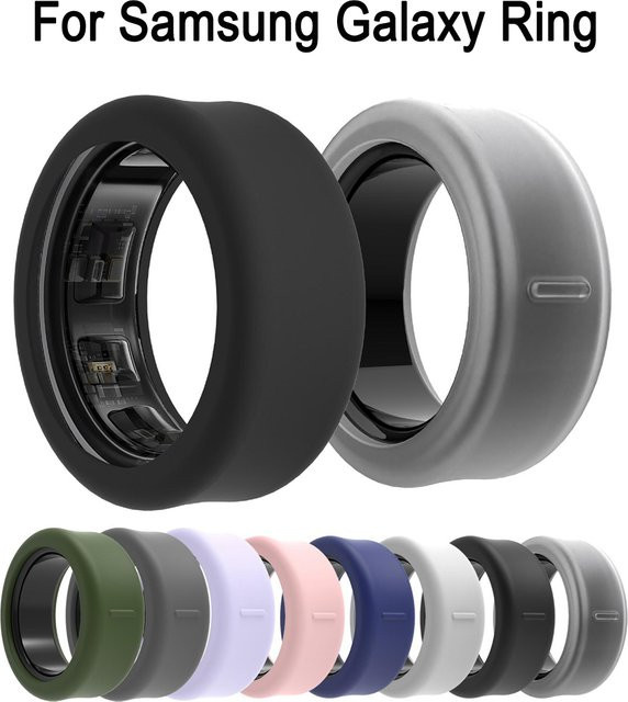 xDfind Silikonhülle für Samsung Galaxy Ring in Schwarz, kratzfeste und weiche Schutzhülle - Bild 1