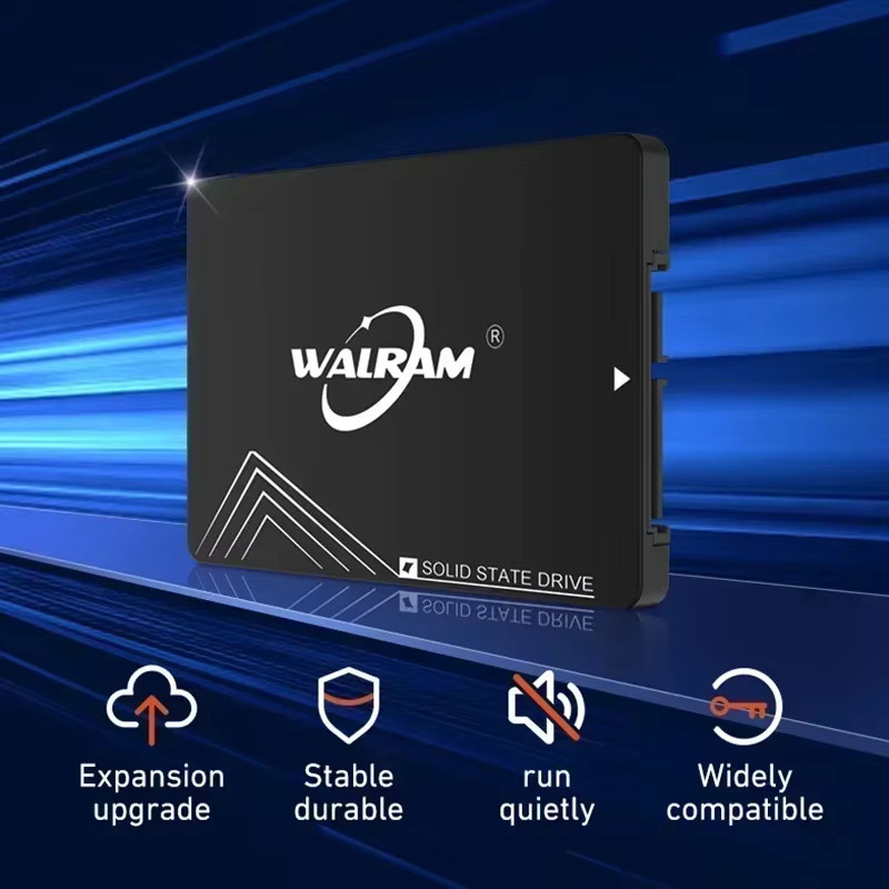 WALRAM 2,5 Zoll SATA3 SSD Interne Festplatte für Laptop PC Desktop in Schwarz - Bild 2