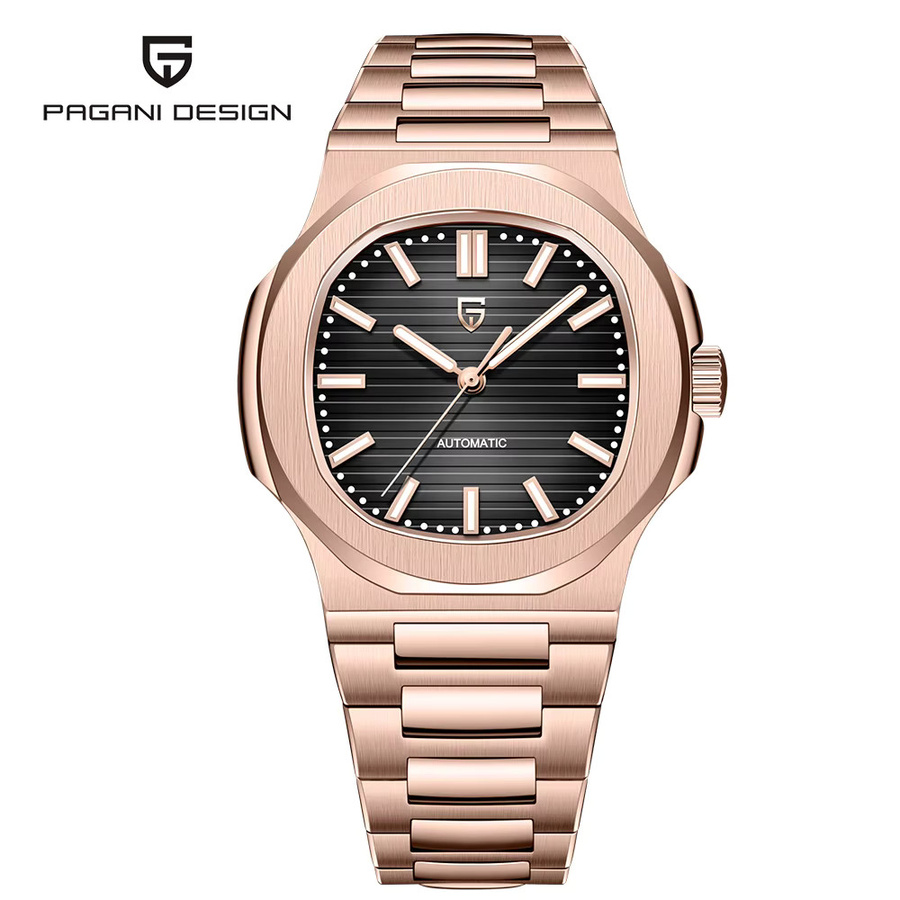 PAGANI DESIGN Armbanduhr, Automatik, Edelstahl, Roségold, 40 mm, Herren - Bild 8