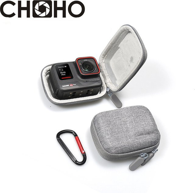 Insta360 ACE PRO und ACE PRO 2 Zubehör Mini Tasche aus EVA in Grau, wasserdichte Reise-Aufbewahrungstasche mit halbem Reißverschluss und Schloss - Bild 1