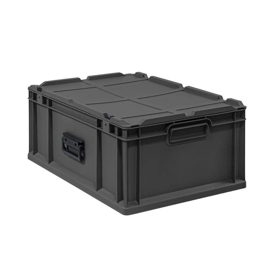 PROREGAL Eurobox Nextgen Transportbox Schwarz, H x B x T: 23,5 x 40 x 60 cm, 44 Liter - Bild 2