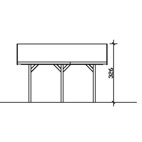Satteldach-Carport Wallgau von SKANHOLZ in Schiefergrau mit schwarzen Schindeln, B/T: 430 x 500 cm, Höhe: 326 cm - Bild 3