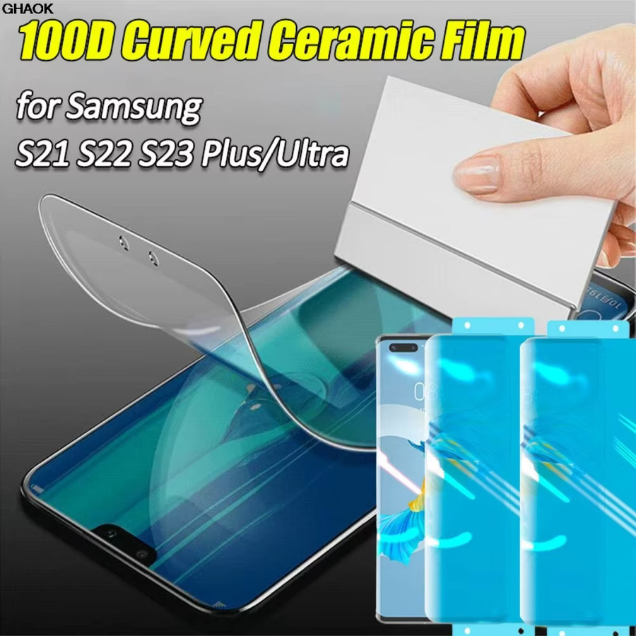 2 Stück Keramik-Softfolie Sichtschutzfolie mit Vollkleber für Samsung Galaxy S25 S26 S24 S23 Ultra S22 S21 S20 Note 10 20 Ultra transparent - Bild 6