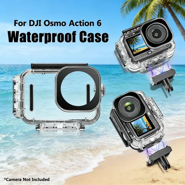 DJI OSMO Action 6 Wasserdichtes Unterwasser-Tauchgehäuse Schutzhülle, transparent, bis 60m Tiefe - Bild 1
