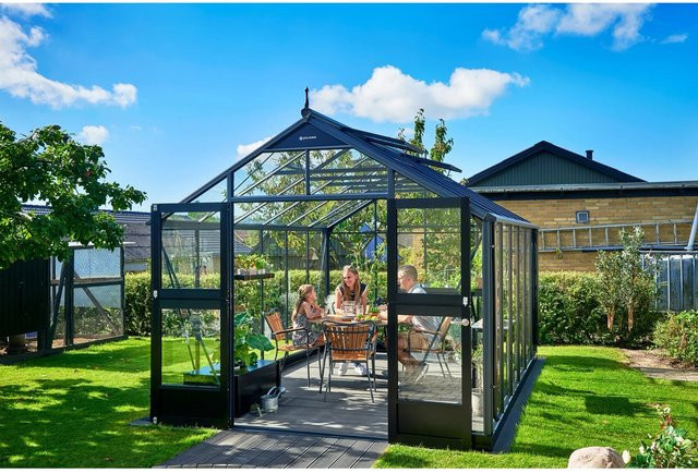 Juliana Gewächshaus Premium 13 in Anthrazit mit 13 m² Fläche, Aluminium und Sicherheitsglas - Bild 1