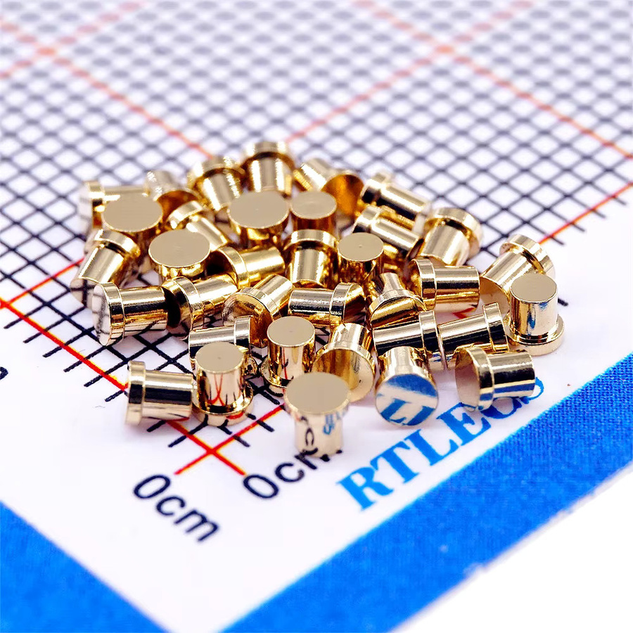 RTLECS Federbelasteter Pogo-Pin für SMT SMD Oberflächenmontage, Kreisform, Farbe: Gold, Durchmesser: 2,0 mm, Höhe: 2,0 mm - Bild 5