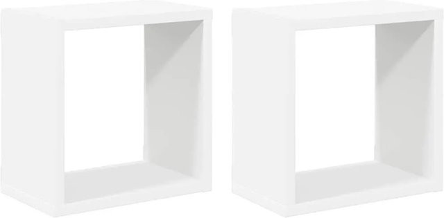 vidaXL Würfelregale 2er Set Weiß modern Wandmontage B/T/H: 26 x 15 x 26 cm - Bild 1