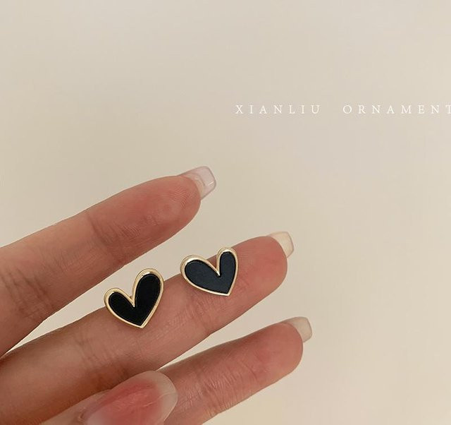 Lucky Star Jewelry Ohrringe, Herz, Zirkonia, Gold, Dunkelgrün, Damen - Bild 1