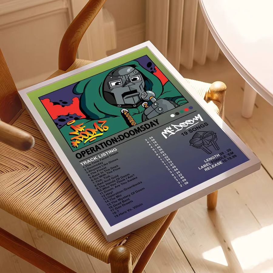 MF Doom Comic-Album Selbstklebendes Kunstposter in Mehrfarbig mit Abstraktem Illustration-Design - Bild 6