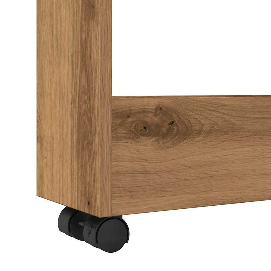 Vidaxl Schmaler Beistellwagen, 3-stöckig, Farbe: Braun, Material: Holzwerkstoff, Design: Artisan-Eiche - Bild 5