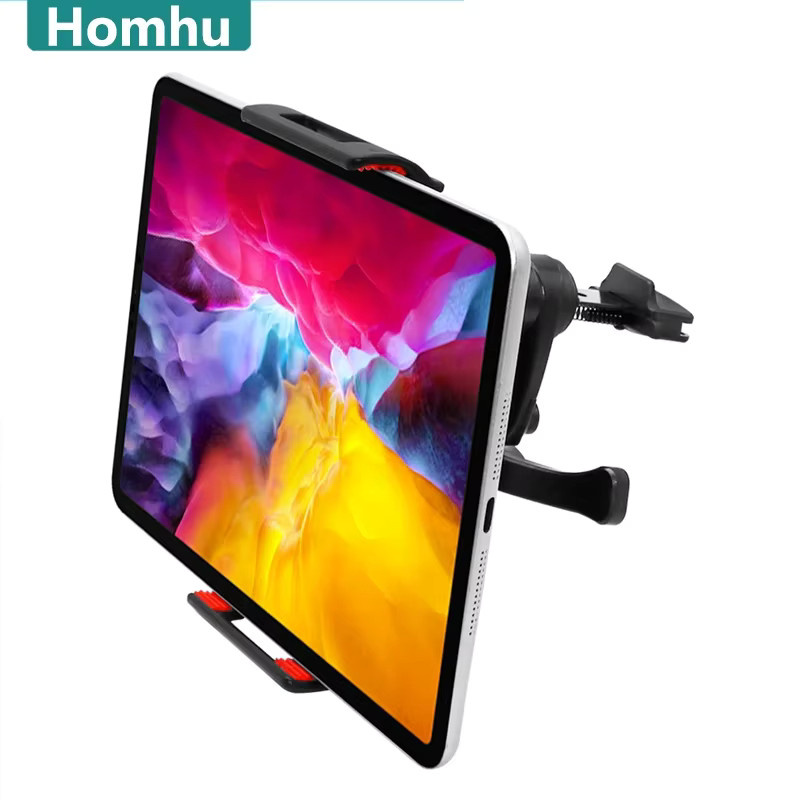 Homhu Auto Tablet Halterung für CD-Schlitz, verstellbarer Ständer für 6-11 Zoll Tablets und Smartphones, schwarz - Bild 2