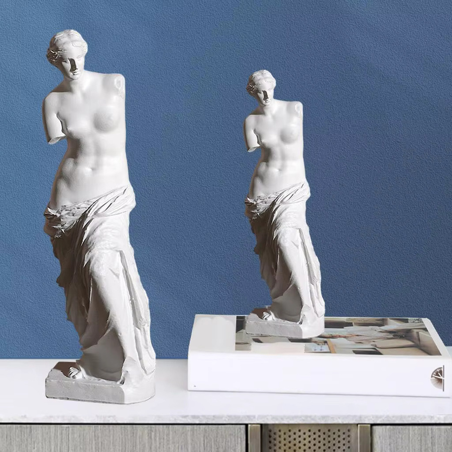 Kesoto Venus-Statue aus Kunstharz in Weiß zur modernen Heimdekoration, Höhe: 15,0 cm - Bild 3