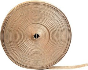 Rathgeber Rollladengurt in Beige und Silber mit 200kg Reißfestigkeit, Breite: 14 mm bis 15 mm, Länge: 50 m - Bild 1