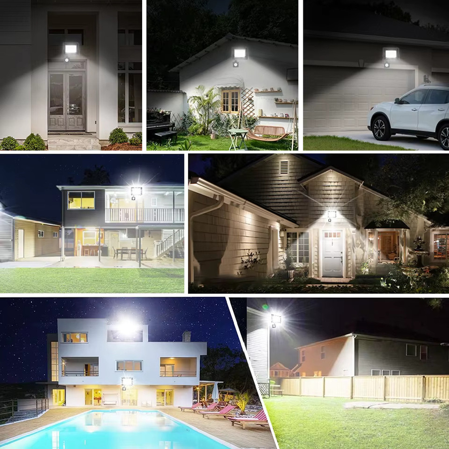 Wasserdichter LED Außenstrahler mit Bewegungssensor als Flutlicht und Wandreflektor für den Garten in Schwarz und Weiß - Bild 6
