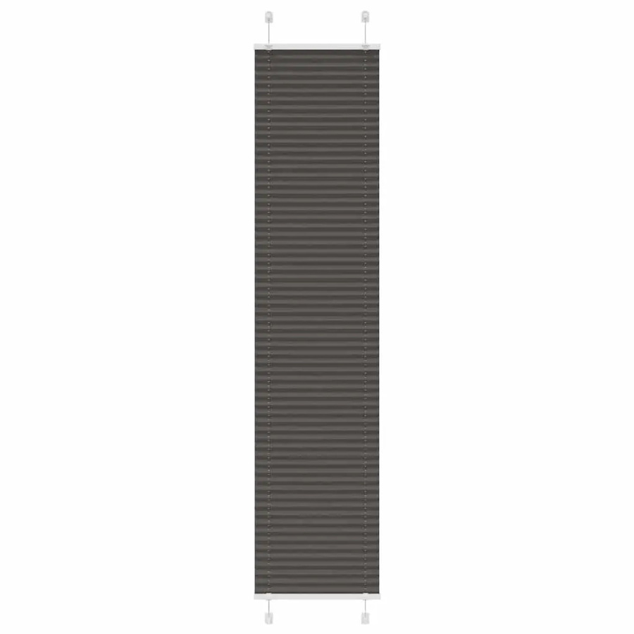 vidaXL Plissee Schwarz semi-transparent aus Polyester, Breite: 45 cm, Höhe: 200 cm - Bild 2