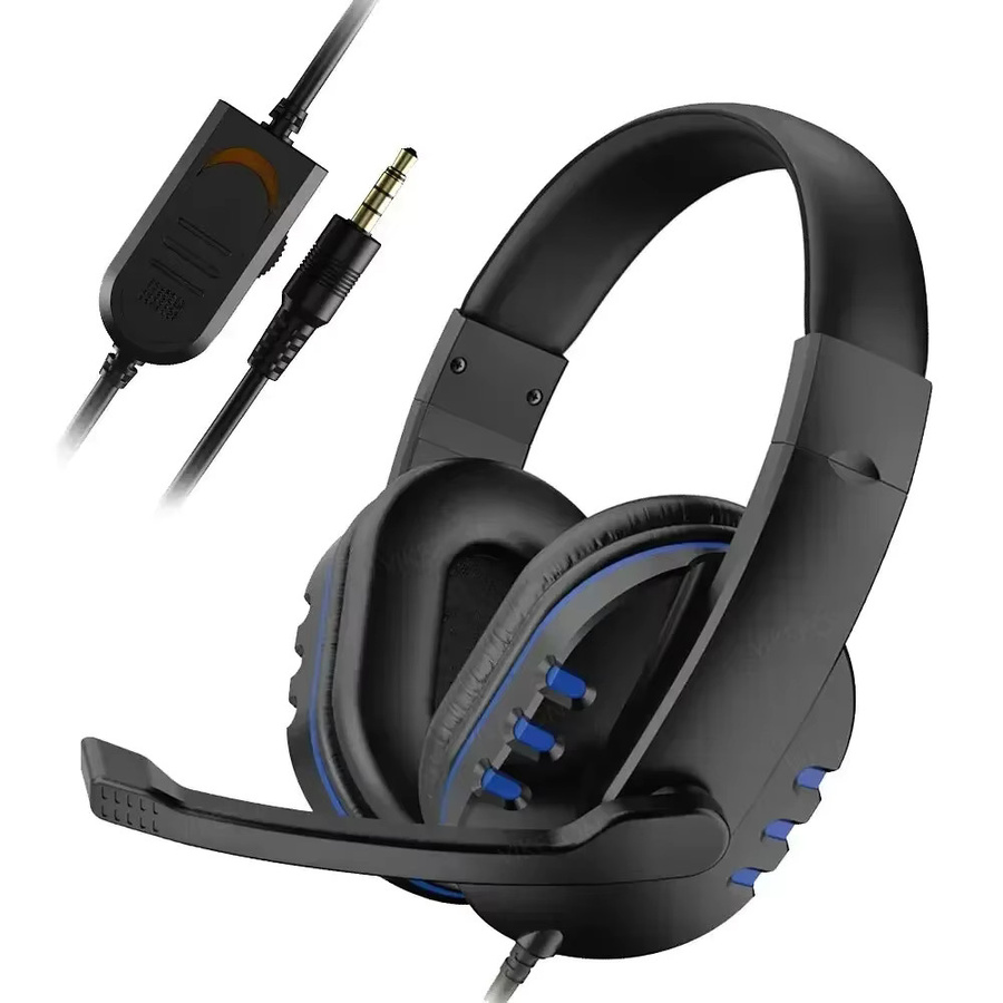 VIKEFON Wired Gaming Headset mit Noise Cancelling Mikrofon für PC, PS4, PS5 und Nintendo in Schwarz und Lila - Bild 4