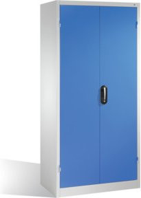 C+P Werkzeugschrank mit Drehtüren, 3 Böden und 3 Schubladen, Farbe Lichtblau und Lichtgrau, H x B x T: 195 x 93 x 50 cm - Bild 1
