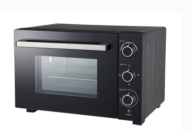 Pocoline Mini-Backofen aus Metall in Silber und Schwarz mit Ober- und Unterhitze, B/H/L: 42,6 x 33,7 x 51,1 cm - Bild 1
