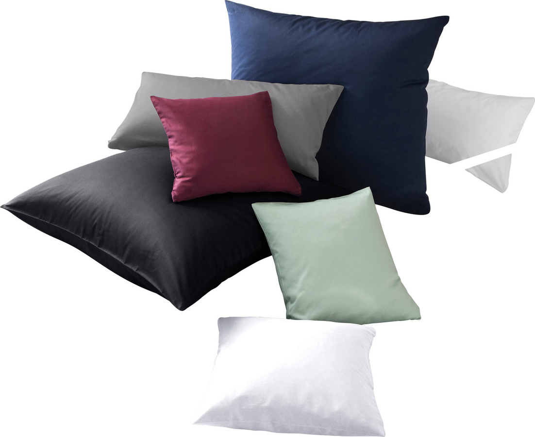 Kaeppel Bettwäsche Zip Plain aus Baumwolle in Weiß und Blau, B/T: 40 x 80 cm - Bild 2