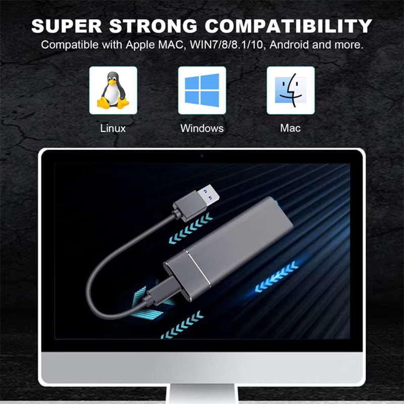 Congdi M.2 NGFF SSD-Gehäuse für SATA SSDs, transparent, kompatibel mit 2230/2242/2260/2280 Formfaktoren - Bild 4
