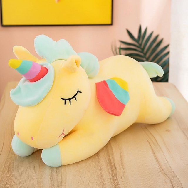 Einhorn-Plüschtier, Gelb, 40 cm - Bild 1