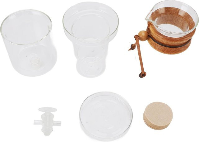Tooarts Ice Drip Coffee Maker Cold Brew Set aus Klarglas mit einstellbarem Wasserfluss in Weiß und Transparent - Bild 1