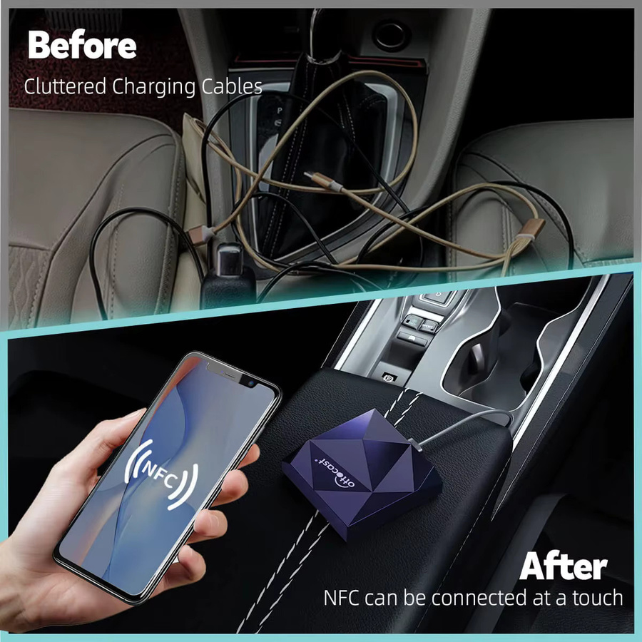 OTTOCAST A2Air Wireless Android Auto Adapter mit NFC-Verbindung als kabelloser USB-Dongle für Audi, Porsche, Benz, Volvo und Toyota - Bild 2