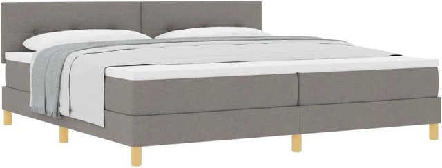 vidaXL Boxspringbett mit Matratze Hybrid-Design in Taupe, B/T: 200 x 200 cm - Bild 1