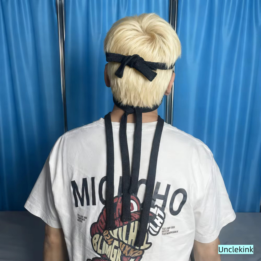 Unclekink Augenmaske aus schwarzer Baumwolle, Unisex - Bild 4