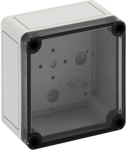 Spelsberg Installations-Gehäuse TK PS 1111-7-t aus Polycarbonat und Polystyrol in Lichtgrau RAL 7035, B/T/H: 11,0 x 11,0 x 6,6 cm - Bild 1