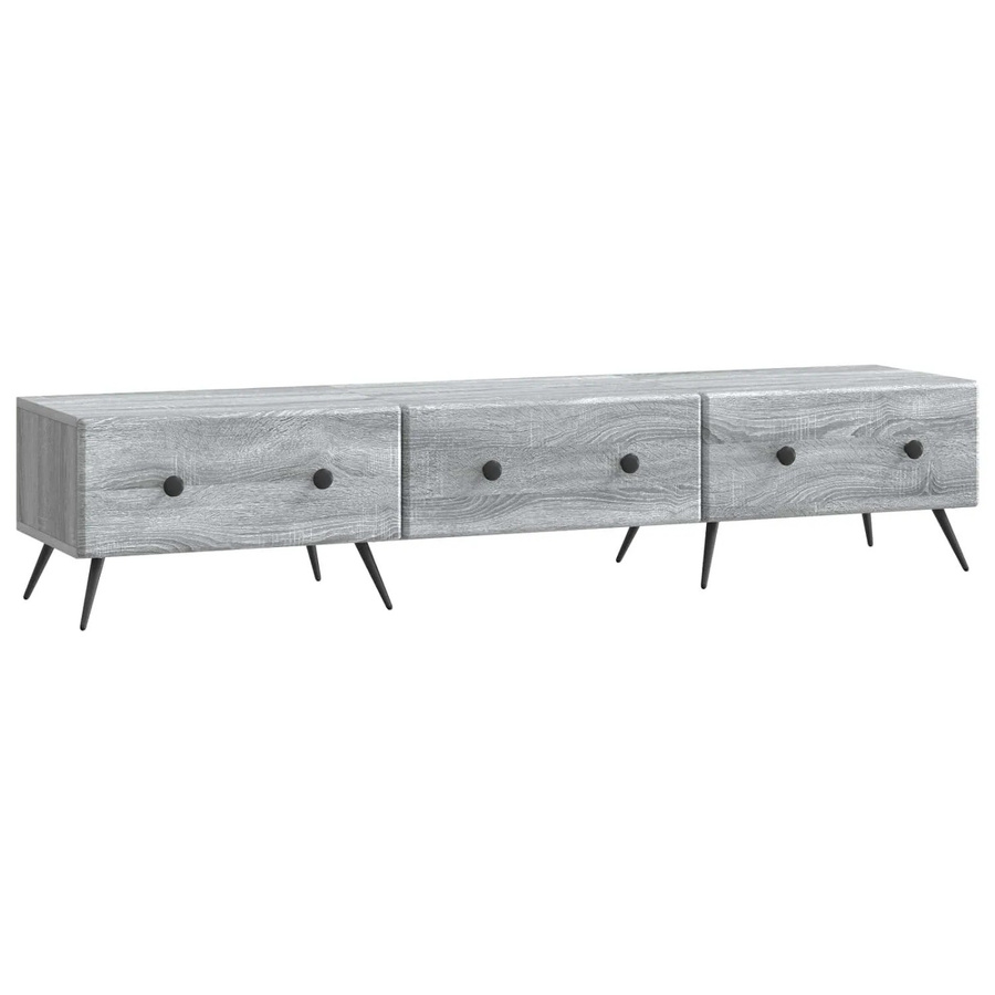 vidaXL TV-Schrank in Grau Sonoma, modern, B/T/H: 147 x 34,5 x 30 cm - Bild 2