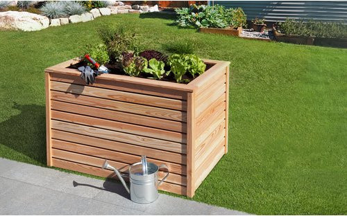 Mr. GARDENER Hochbeet aus Holz in Beige, B/H/L: 125 x 80 x 65 cm - Bild 1
