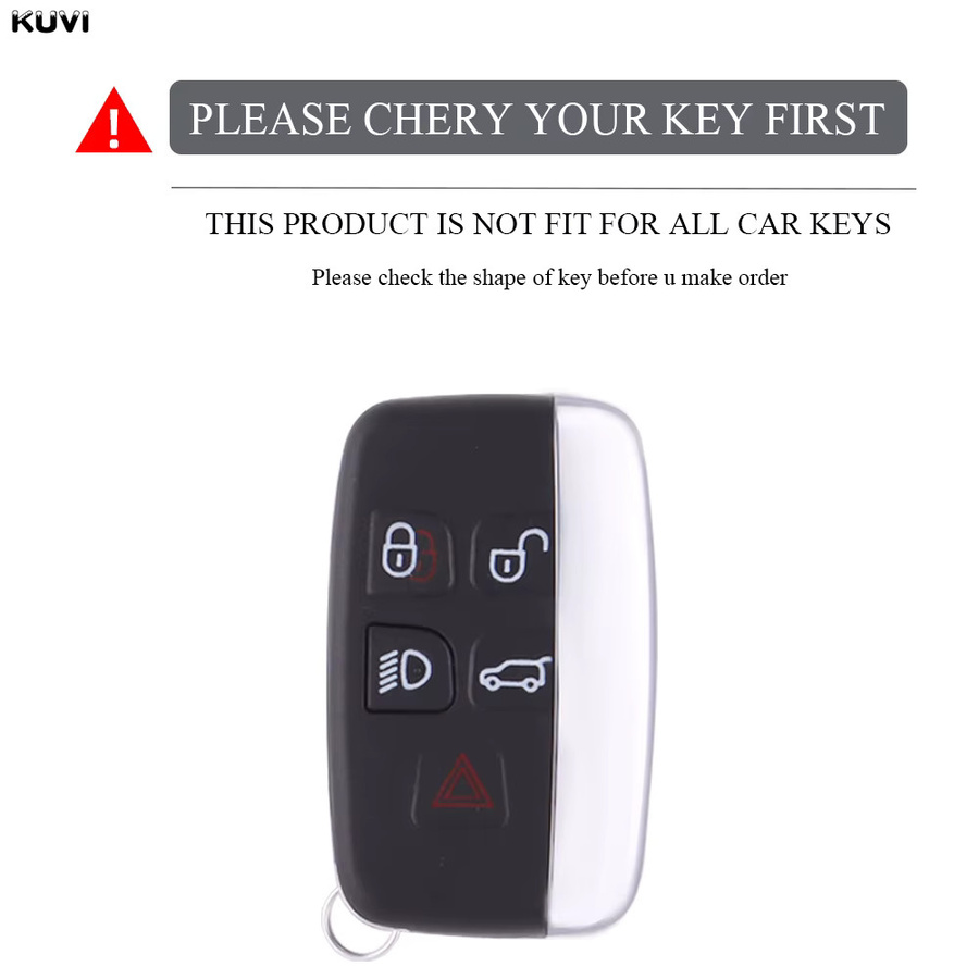 Kuvi TPU Autoschlüssel Schutzhülle in Schwarz für Land Rover Range Rover Evoque Sport Freelander Discovery Velar und Jaguar XE XF XJ - Bild 2