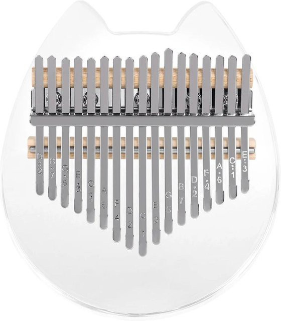 Kidsly Kristall Kalimba, 17 Tasten Daumenklavier, mit Eva Tasche, gray - Bild 1