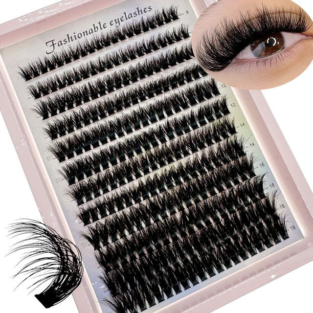 Wimpern Cluster D Curl Wispy Einzelwimpern, 240 Stück, Black, Unisex - Bild 1