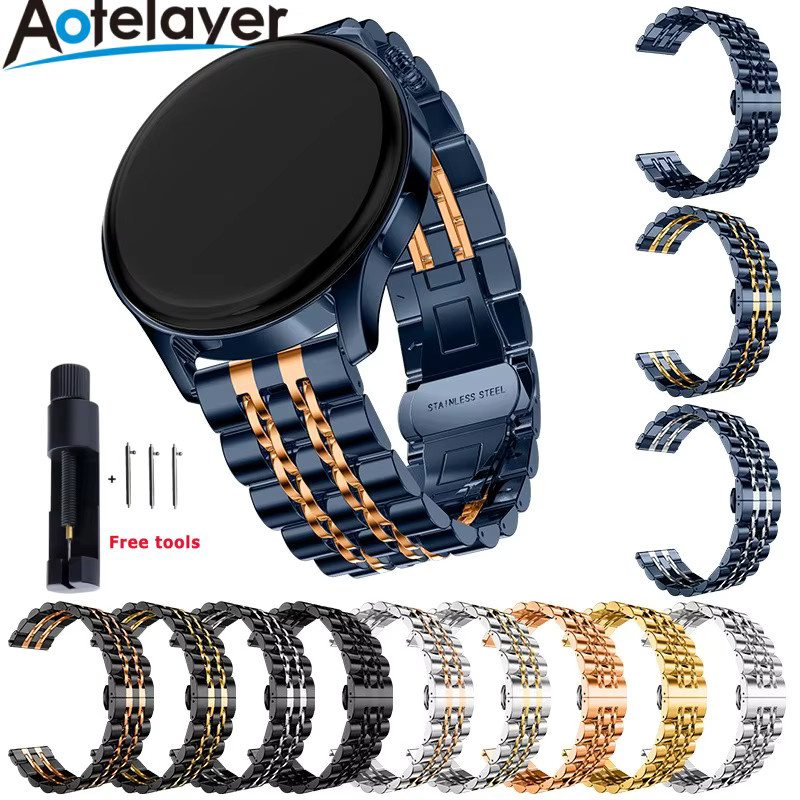 Aotelayer Uhrenarmband Edelstahl, Bicolor, 20 mm, 22 mm, Unisex - Bild 3