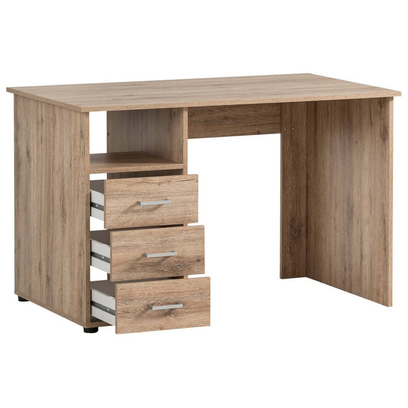 Schreibtisch Niels von Möbelpartner in Eiche Wildeiche Nachbildung, Farbe Braun, B/H/T: 116 x 74 x 70 cm - Bild 3