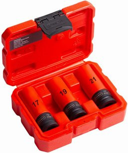 Connex Steckschlüssel-Spezialsatz aus Stahl, 3-teilig, rot - Bild 1