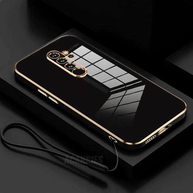 Silikonhülle mit Lanyard für Xiaomi Redmi Note 8 Pro, Note 9, Note 7 und weitere Modelle in Schwarz - Bild 1