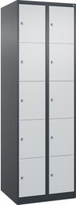 C+P Schließfachschrank Classic PLUS mit 2 Abteilen in Anthrazit und Lichtgrau, H x B x T: 185 x 60 x 50 cm - Bild 1