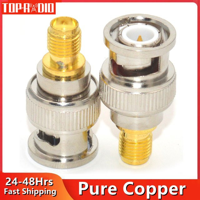 BNC-Stecker männlich auf SMA-Buchse Adapter für RF-Koaxial-Antennenverbindungen - Bild 1