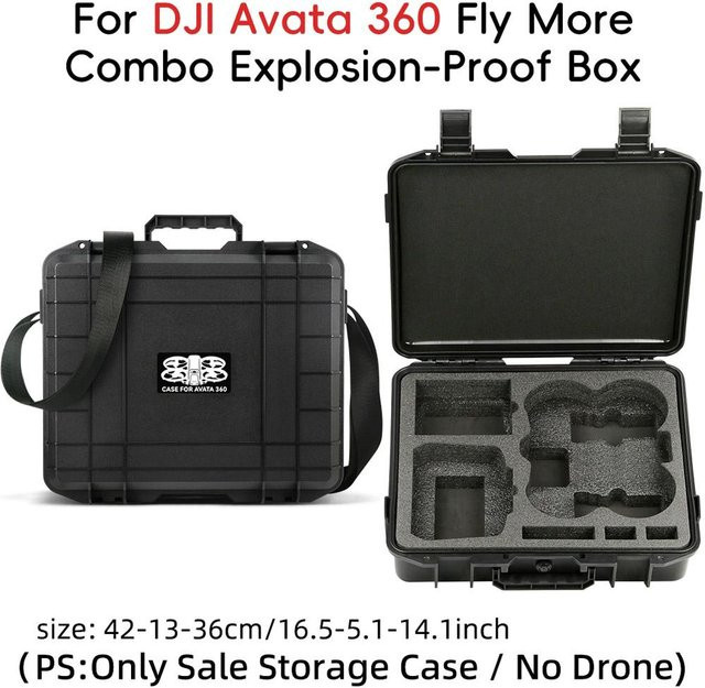 DJI Sicherheits-Explosionsschutzbox für Avata 360 Fly More Combo, schwarze Hartschalen-Tragetasche für Drohnenzubehör - Bild 1