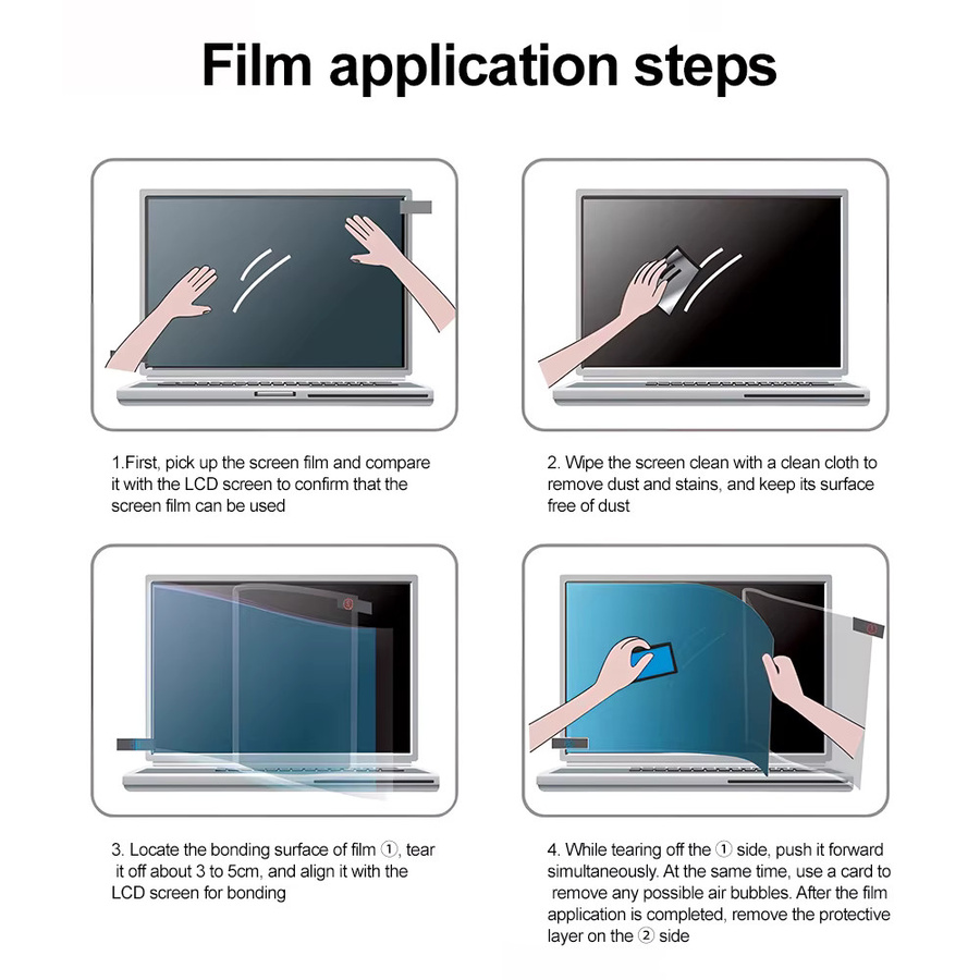 2er-Pack Anti-Blaues Licht Display Schutzfolie für Apple MacBook Air 13 und MacBook Pro 14/16 Matte Folie Transparent - Bild 6