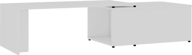 vidaXL Couchtisch aus Holzwerkstoff in Weiß und Eiche, B/T/H: 150 x 50 x 35 cm - Bild 1