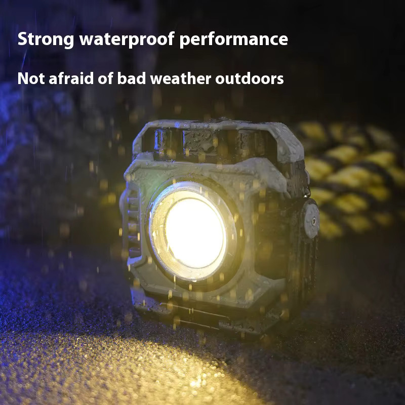 ESMARTER Mini Magnetische Arbeitsleuchte mit COB-LED, Wiederaufladbare Multifunktionale Tragbare Taschenlampe und Flutlicht - Bild 3