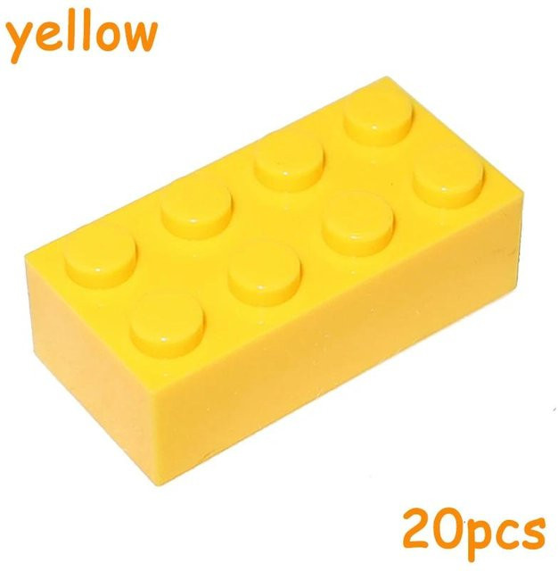 MOC Bausteine 3001 2x4 Noppen, 20-teiliges Set, Gelb, ab 14 Jahren - Bild 1