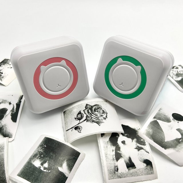 HIOHYU Tragbarer Mini-Thermodrucker in Weiß für Bilder und Etiketten, kompatibel mit iOS und Android - Bild 1