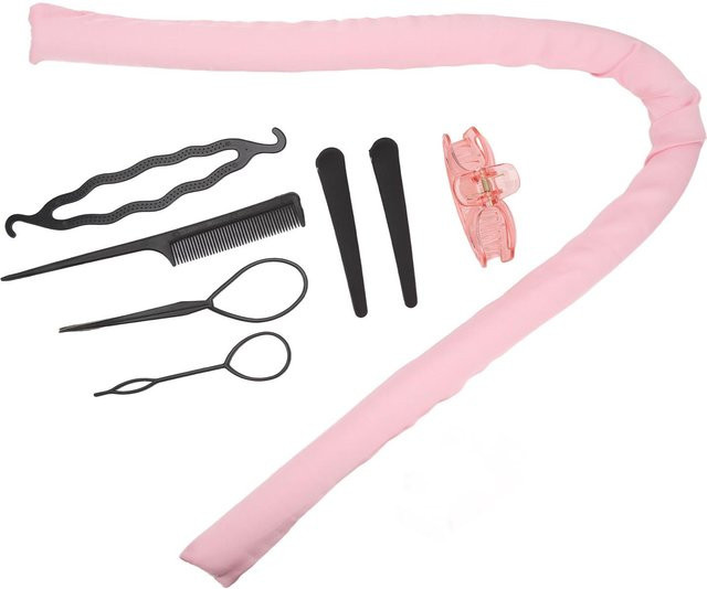 Koogeelife Lockenwickler Stirnband, 10 Stück, Rosa, Unisex - Bild 1